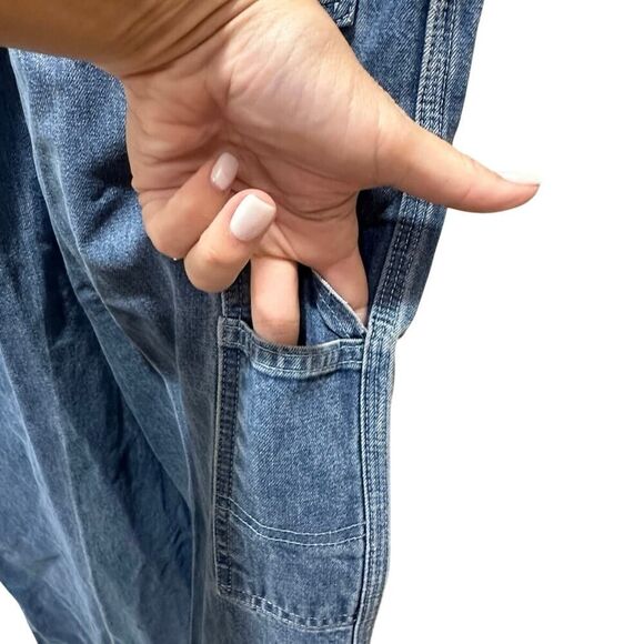 Vintage OshKosh B'Gosh Bib Overalls Denim Men’s 40x32 USA Vestbak Union Made - Picture 11 of 16